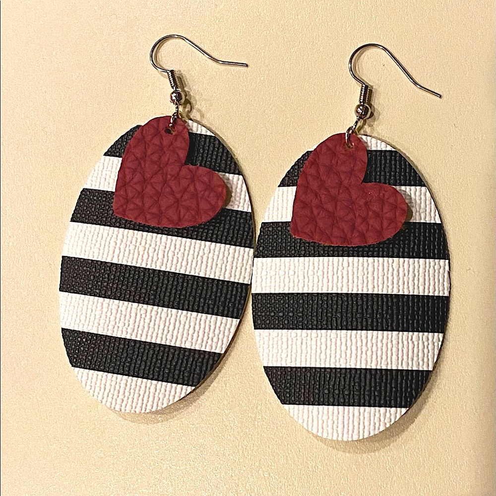 Faux leather earrings